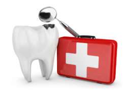 Image et logo d'une urgence dentaire